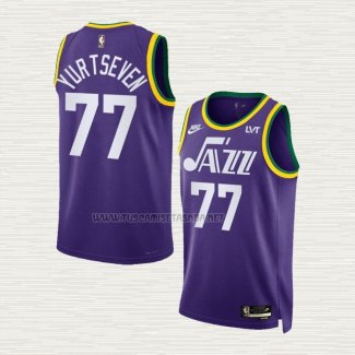 Camiseta Omer Yurtseven NO 77 Utah Jazz Classic 2023-24 Violeta