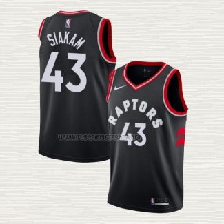 Camiseta Pascal Siakam NO 43 Toronto Raptors Statement 2018 Negro