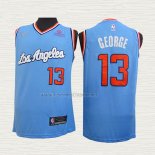 Camiseta Paul George NO 13 Los Angeles Clippers 2019-20 Azul