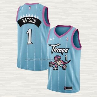 Camiseta Paul Watson NO 1 Toronto Raptors Ciudad 2020-21 Rosa Azul