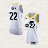 Camiseta Rudy Gay NO 22 Utah Jazz Association Autentico 2022-23 Blanco