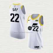 Camiseta Rudy Gay NO 22 Utah Jazz Association Autentico 2022-23 Blanco