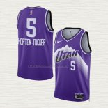 Camiseta Talen Horton-Tucker NO 5 Utah Jazz Ciudad 2023-24 Violeta