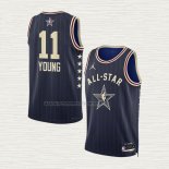 Camiseta Trae Young NO 11 Atlanta Hawks All Star 2024 Azul