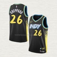 Camiseta Ben Sheppard NO 26 Indiana Pacers Ciudad 2023-24 Negro
