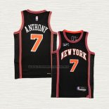 Camiseta Carmelo Anthony NO 7 New York Knicks Ciudad 2021-22 Negro