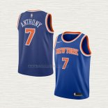 Camiseta Carmelo Anthony NO 7 Nino New York Knicks Icon Azul