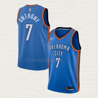 Camiseta Carmelo Anthony NO 7 Oklahoma City Thunder Icon Azul