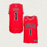 Camiseta Derrick Rose NO 1 Chicago Bulls Hardwood Classics Throwback 2008-09 Rojo