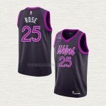 Camiseta Derrick Rose NO 25 Minnesota Timberwolves Ciudad 2018-19 Violeta