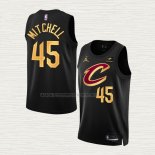 Camiseta Donovan Mitchell NO 45 Cleveland Cavaliers Statement 2022-23 Negro