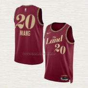 Camiseta Georges Niang NO 20 Cleveland Cavaliers Ciudad 2023-24 Rojo