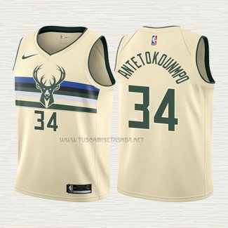 Camiseta Giannis Antetokounmpo NO 34 Nino Milwaukee Bucks Ciudad Crema