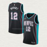 Camiseta Ja Morant NO 12 Memphis Grizzlies Classic 20th Negro