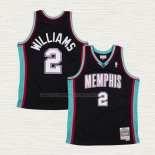 Camiseta Jason Williams NO 2 Memphis Grizzlies Hardwood Classics Throwback Negro