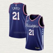 Camiseta Joel Embiid NO 21 Philadelphia 76ers Ciudad 2019-20 Azul