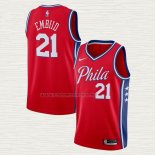 Camiseta Joel Embiid NO 21 Philadelphia 76ers Statement Rojo