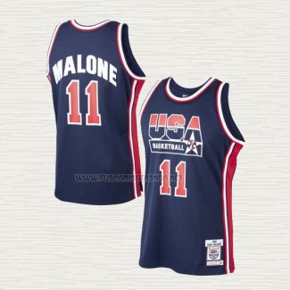 Camiseta Karl Malone NO 11 USA 1992 Azul