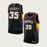 Camiseta Kevin Durant NO 35 7 Phoenix Suns 2022 Negro 5th Anniversary