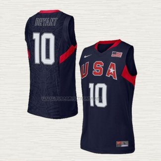 Camiseta Kobe Bryant NO 10 USA 2008 Azul