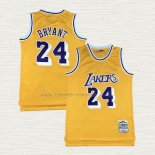 Camiseta Kobe Bryant NO 24 Los Angeles Lakers Mitchell & Ness 2007-08 Amarillo
