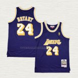 Camiseta Kobe Bryant NO 24 Nino Los Angeles Lakers Mitchell & Ness 2007-08 Violeta