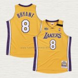 Camiseta Kobe Bryant NO 8 Los Angeles Lakers Mitchell & Ness 1999-00 Amarillo