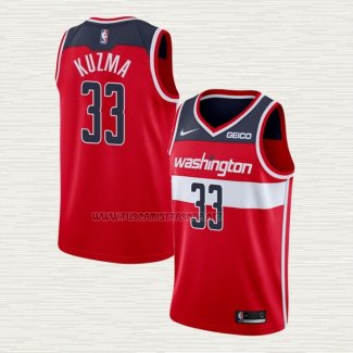 Camiseta Kyle Kuzma NO 33 Washington Wizards Icon 2020-21 Rojo