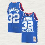 Camiseta Magic Johnson NO 32 All Star 1985 Azul