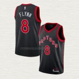 Camiseta Malachi Flynn NO 8 Toronto Raptors Statement 2020-21 Negro