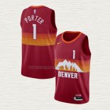 Camiseta Michael Porter NO 1 Denver Nuggets Ciudad 2020-21 Rojo