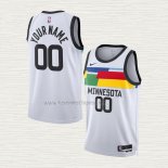 Camiseta Minnesota Timberwolves Personalizada Ciudad 2022-23 Blanco