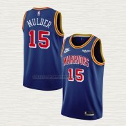 Camiseta Mychal Mulder NO 15 Golden State Warriors 75th Anniversary Azul