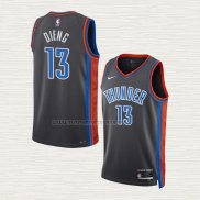 Camiseta Ousmane Dieng NO 13 Oklahoma City Thunder Ciudad 2022-23 Gris