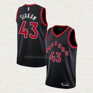 Camiseta Pascal Siakam NO 43 Toronto Raptors Statement 2020-21 Negro