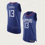 Camiseta Paul George NO 13 Los Angeles Clippers Icon Autentico 2020-21 Azul