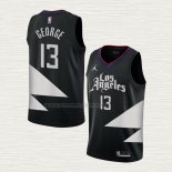 Camiseta Paul George NO 13 Los Angeles Clippers Statement 2022-23 Negro