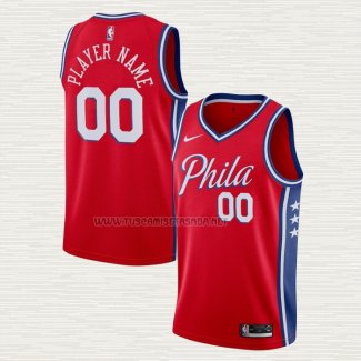 Camiseta Philadelphia 76ers Personalizada Statement Rojo