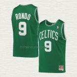 Camiseta Rajon Rondo NO 9 Boston Celtics Hardwood Classics Verde