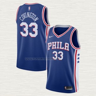 Camiseta Robert Covington NO 33 Philadelphia 76ers Icon Azul