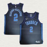 Camiseta Shai Gilgeous-Alexander NO 2 Oklahoma City Thunder Earned Autentico Negro