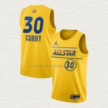 Camiseta Stephen Curry NO 30 Golden State Warriors All Star 2021 Oro