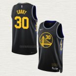 Camiseta Stephen Curry NO 30 Golden State Warriors Ciudad 2021-22 Negro