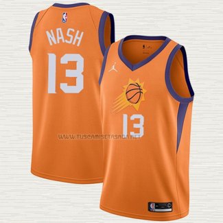 Camiseta Steve Nash NO 13 Phoenix Suns Statement 2021 Naranja