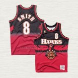 Camiseta Steve Smith NO 8 Atlanta Hawks Hardwood Classics Throwback Rojo