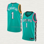 Camiseta Victor Wembanyama NO 1 San Antonio Spurs Ciudad 2022-23 Verde