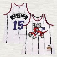 Camiseta Vince Carter NO 15 Toronto Raptors Mitchell & Ness 1998-99 Blanco2