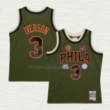 Camiseta Allen Iverson NO 3 Philadelphia 76ers Mitchell & Ness 1996-97 Verde
