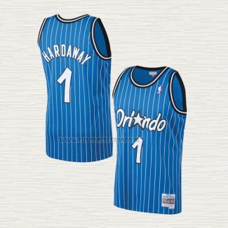 Camiseta Anfernee Hardaway NO 1 Orlando Magic Mitchell & Ness 1994-95 Azul