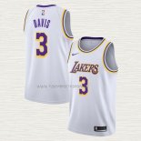 Camiseta Anthony Davis NO 3 Los Angeles Lakers Association Blanco